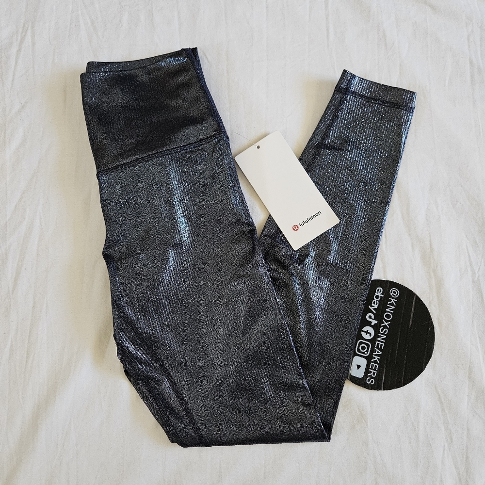 lululemon athletica Metallic Black High-Rise Leggings